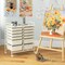 Space-Saving 12-Drawer Rolling Cart Sturdy Metal and PP Storage Trolley with Lockable Wheels for Office or Home